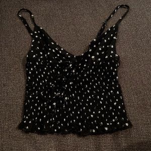 Flower tank top black and white never been warn